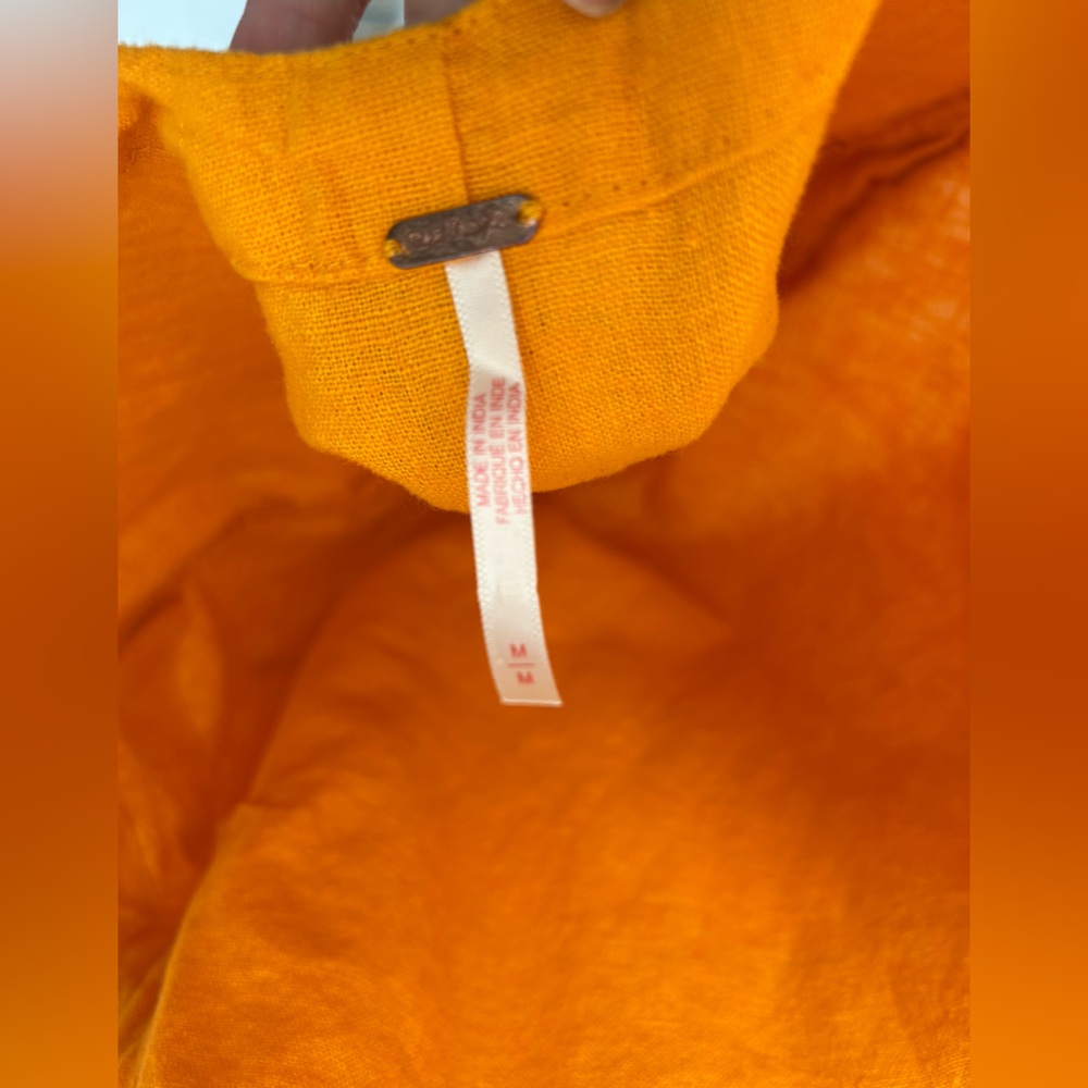 Sold out Free People Full of Sunshine Cotton / Linen Mini Dress - M - Picture 7 of 8